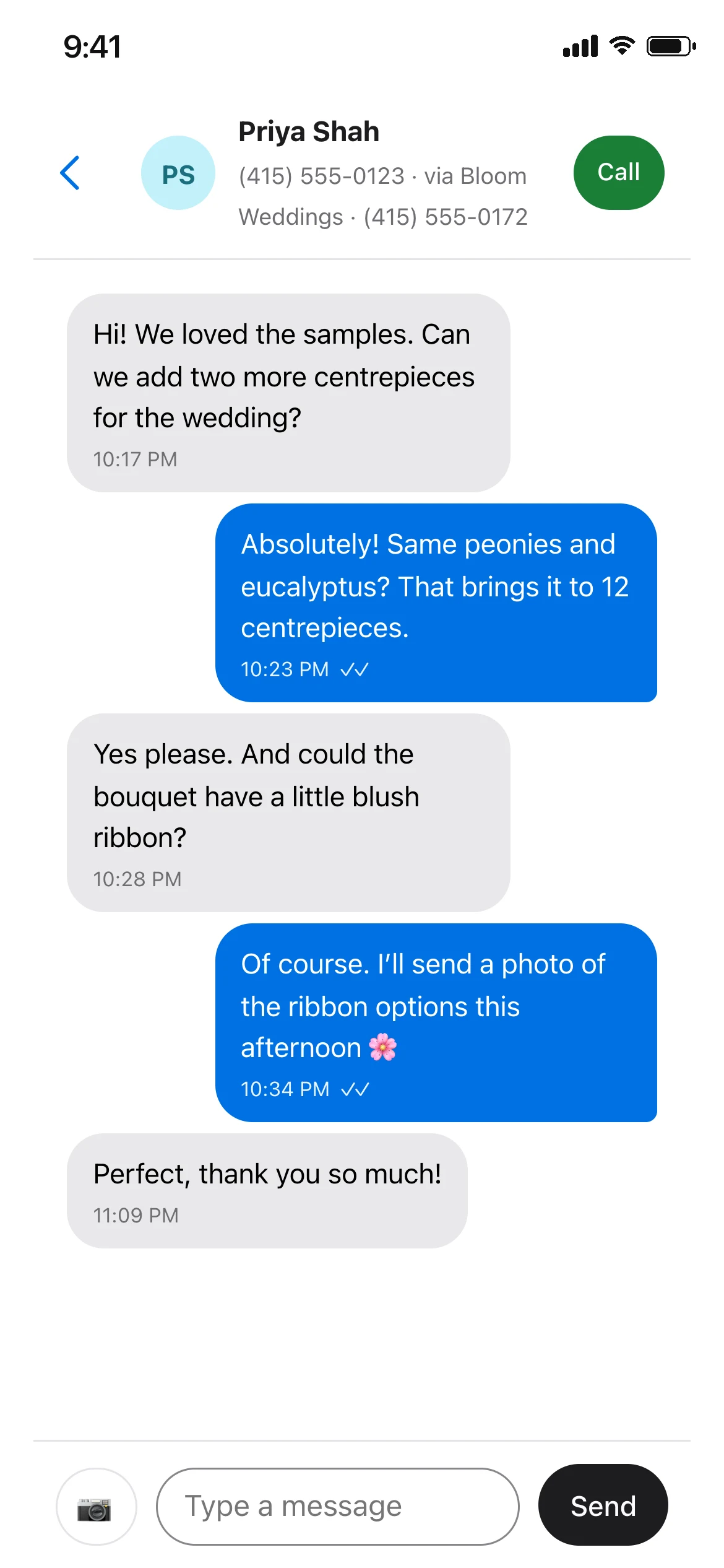 MyRingRing text conversation